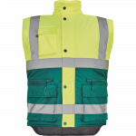 Vest meeste Cerva Hellin HV, kollane/roheline, XXL suurus