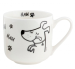 Tass Ambition Love Pies, valge/must, 0.455 l