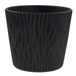 Lillepott, plastik, 22.5 cm x 22.5 cm, pruun