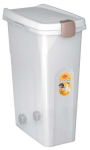 Lemmikloomatoidu s&auml;ilituskast Stefanplast, 40 l, 45 x 27 x 61 cm, l&auml;bipaistev v./valge v.