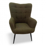 Tugitool Domoletti GEO TEDDY, must v./roheline v., 73 cm x 73 cm x 99 cm