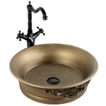 Vannitoa kraanikauss Rea Betty, keraamiline, 43.5 cm x 43.5 cm x 13 cm, pruun v.