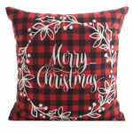 J&otilde;ulu dekoratiivne padjakate Merry Christmas, valge v./must v./punane v., 45 cm x 45 cm
