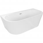 Vann seinaga, teisaldatav Mexen Oval Plus, 170 cm x 80 cm x 58 cm, ovaalne, valge/kroom
