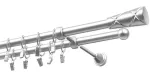 Kardinapuu komplekt Olimp Genua, 150 cm, &Oslash; 19 mm, matt kroom v.