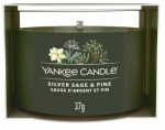 K&uuml;&uuml;nal, l&otilde;hna Yankee Candle Mini Silver Sage & Pine, 7 - 10 h, 37 g, Roheline