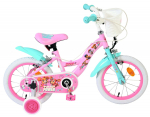 Lisaratastega laste jalgratas, laste Volare Paw Patrol Girls, roosa, 14"