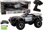 Rc politseiauto Lean Toys Off Road Rock Crawler, 1:8, must v.
