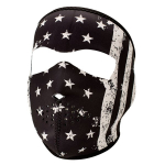 Mootorratturi kiivrisukk Zanheadgear Flag, valge v./must v.
