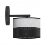 Valgusti seinale Emibig Karbon K1, E27, 1 x 15 W, must v./hall v., 20 x 20 cm