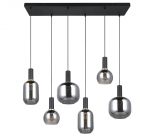 Valgusti lagi Trio Diva, E27, 6 x 10 W, h&otilde;be v./must v.