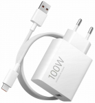Telefoni laadija Xiaomi Combo, USB Type C/USB Type A, 5.47 cm, valge v., 100 W