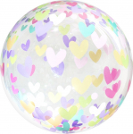&Otilde;hupall &uuml;mmargune GoDan Crystal Hearts, l&auml;bipaistev v./mitmev&auml;rviline
