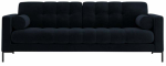 Diivan Cosmopolitan Design Bali Velvet Bluvel 89, must v./navy blue v., 96 x 177 cm x 75 cm