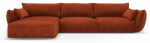 Nurgadiivan Cosmopolitan Design Matera, telliskivi punane v., vasak, 171 x 308 cm x 85 cm