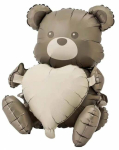 Fooliumist &otilde;hupall erikujuga GoDan 3D Matt Teddy Bear, hall v./pruunikas v.