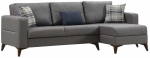 Nurgadiivan - voodi Atelier Del Sofa Kristal 730MST1380, tumehall v., parem, 90 x 236 cm x 86 cm