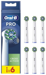 Elektrilise hambaharja otsik Oral-B Pro Cross Action, valge v., 6 tk