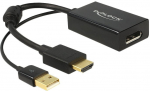 Adapter Delock HDMI-A male to DisplayPort 1.2 Female HDMI male, Display port female, 24 m, must v.