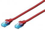 Juhe Digitus RJ-45 8P8C, RJ-45 8P8C, 0.5 m, punane v.