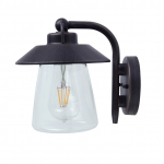 &Otilde;ue seinavalgusti Lutec, 60W, E27, IP44, must v., 17.6 cm x 20 cm