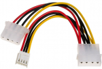 Adapter Akyga 4 pin Molex x 2, mini Molex, 0.15 m