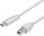 Juhe Logilink USB 2.0 Type-C To Type-B USB Type-C, USB B male, 1 m, valge v.