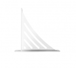 Riiulihoidik Cello, 20 cm x 19 cm, metall, valge