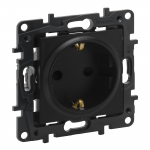 Pistikupesa Legrand Niloe Step 863520, maandusega, must