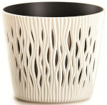 Lillepott Prosperplast Sandy Round, plastik, &Oslash; 19 cm, kreemjasvalge