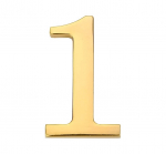 Uksenumber Haushalt GP-1, 4.5 cm x 2.8 cm, tsink, kuldne