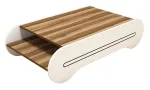 Kohvilaud Kalune Design Cool, valge v./p&auml;hklipuu v., 120 cm x 63.6 cm x 30 cm