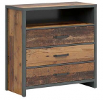 Kummut Weston S483-KOM3S-SOSTC/MTA, pruun v., 91 cm x 40 cm x 90 cm