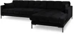 Nurgadiivan Micadoni Home Mamaia Velvet, must v., parem, 293 x 185 cm x 75 cm