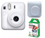 Kiirkaamera Fujifilm Instax Mini 12 + Instax Mini Glossy 10pcs + Case, valge v.