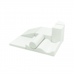 Pehmete klotside m&auml;nguv&auml;ljak, "v&auml;ike keeris", valge