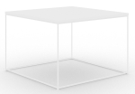Kohvilaud ADRK Roni, l&auml;bipaistev v./valge v., 65 cm x 65 cm x 37 cm