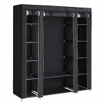 Riidekapp Songmics LSF03H, must v., 150 cm x 45 cm x 175 cm