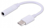 Adapter Savio AK-52 USB Type-C Male, 3.5 mm Female, 0.12 m, valge v.