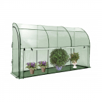 Akendega kaarjas kasvuhoone, pol&uuml;et&uuml;leen, 2 x 1 m, roheline v.