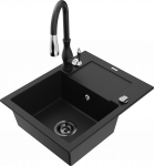 K&ouml;&ouml;givalamu koos kraaniga Mexen Enzo, vaik/graniit, 57.6 cm x 46.5 cm x 17.4 cm, must