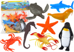 Kujukeste komplekt, loomad Ocean World, 10 tk, mitmev&auml;rviline