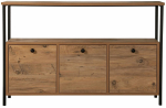 Konsoollaud Nordure Solace, pruun v./must v., 120 cm x 29.5 cm x 77 cm