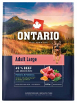 Kuiv koeratoit Ontario Adult Large Beef and Brown Rice, veiseliha, 2.25 kg