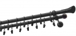 Kardinapuu komplekt Olimp Cosmo, 150 cm, &Oslash; 19 mm, must
