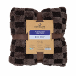 Pleed Domoletti Mink Chess, &scaron;okolaad, 150 cm x 200 cm