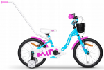 Lisaratastega laste jalgratas, laste Tabou Miss AL, sinine v./roosa v., 18"