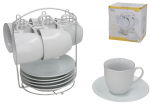 Tass alustassiga Kitchen&GO Olimpi, valge v.