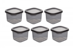 Toiduainekarbi komplekt Hermia BNMPEGYAS06-5, 0.55 l, 10 cm x 10 cm, hall v., 6 tk