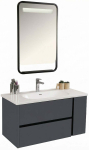 Vannitoakapp valamuga Kalune Design Linear, fume v., 45 cm x 100 cm x 52.5 cm